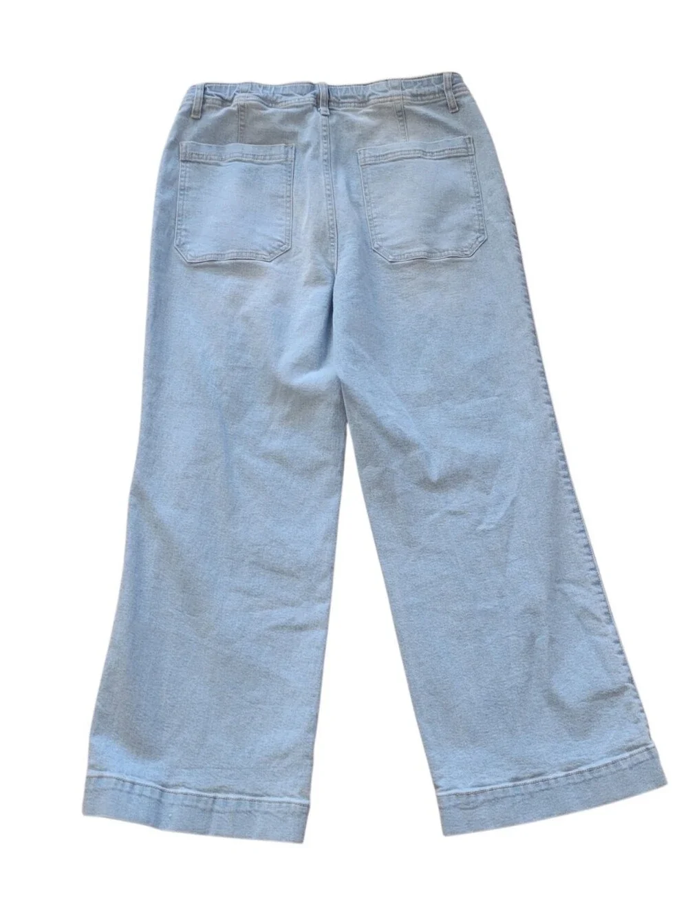 Draper‎ James Light Wash Flat Front Wide Leg Senim Jeans Size 12